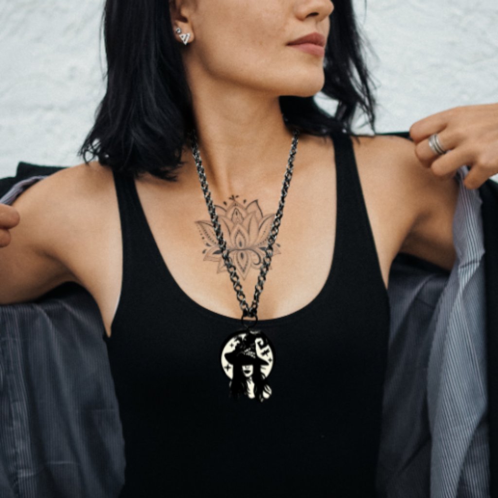 Hecate Pendant And Handwoven Steel Chain
